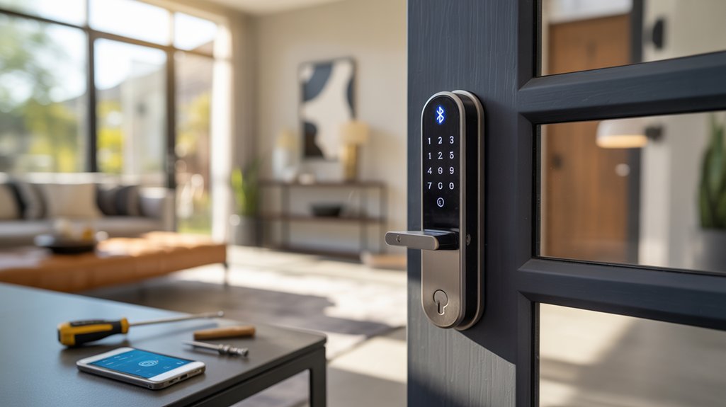 keyless smart lock installation