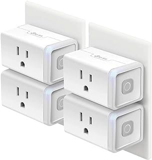 Kasa Smart Plug HS103P4, Smart Home Wi-Fi Outlet W