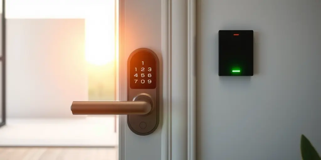 Illustration for Smart Lock Backup Power Options