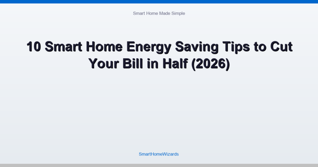 10 Smart Home Energy Saving Tips to Cut Your Bill in Half (2026)
