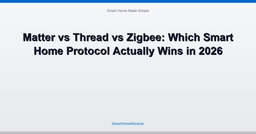 Matter vs Thread vs Zigbee: Which Smart Home Protocol Actually Wins in 2026