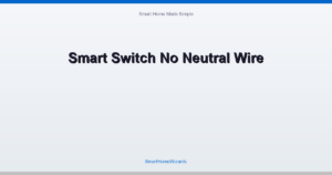 Smart Switch No Neutral Wire